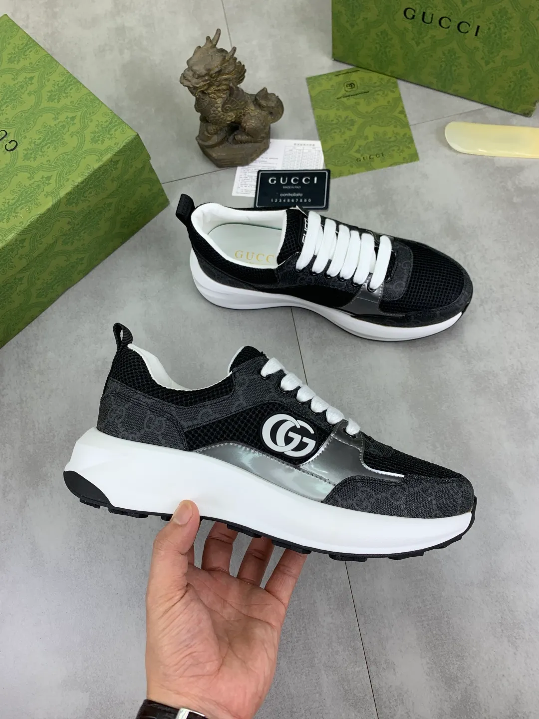 Men's men's shoes 💰P420💰【New model】 🆘 The latest model from Gucci official website🎁Classic casual and fashionable men's shoes👟Best model💥The style is simple and elegant, exclusive for trendy men. Unique official website latest brand elements👑Gucci original decoration, fashionable and generous, the fabric is made of original soft calfskin➕Comfortable soft pigskin lining ✅The official website specifies wear-resistant rubber outsole_full of elasticity, classic model taken in real life🎬Color: 3️⃣colors available😍Number: 38-44 (45 46 customized)